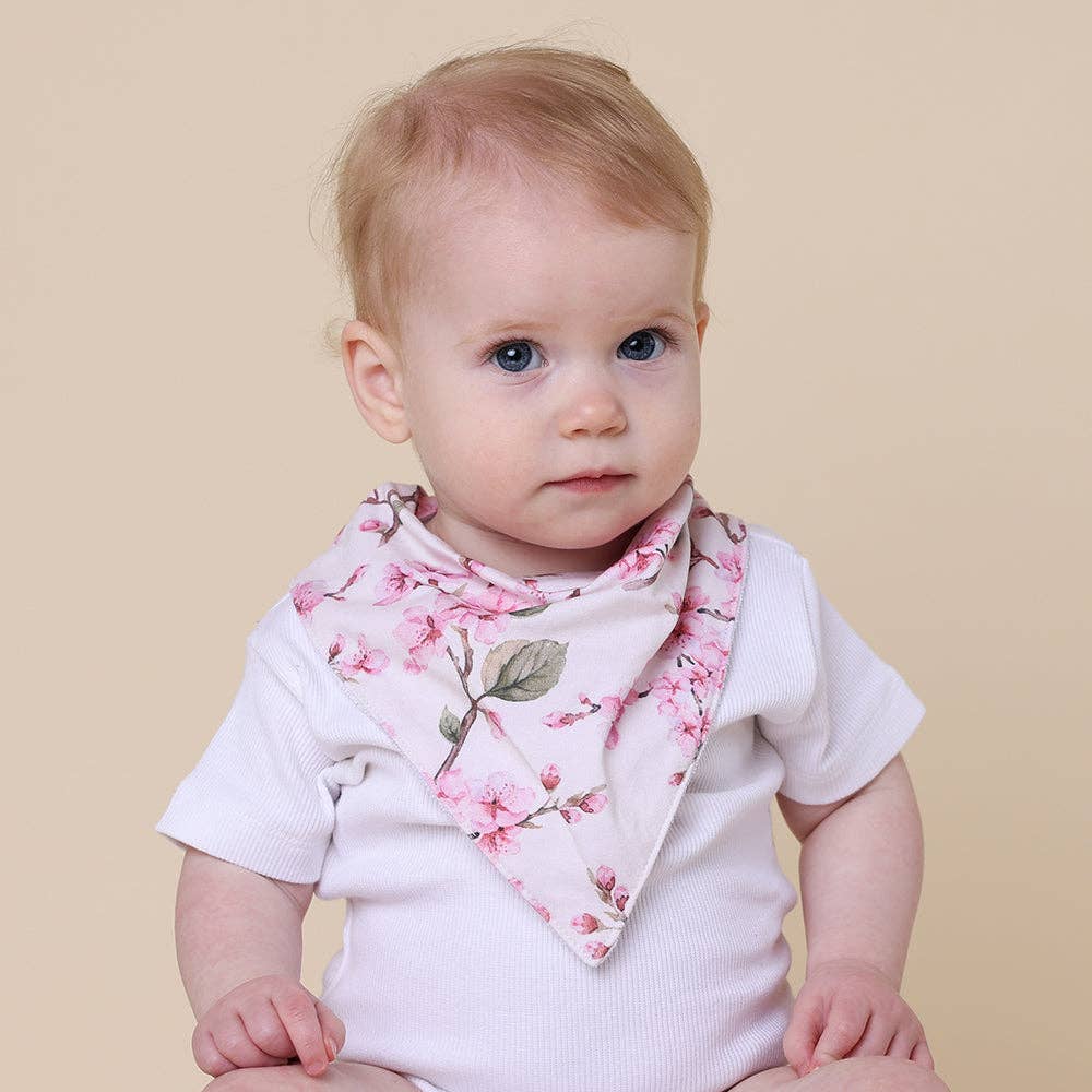 Snuggle Hunny - Cherry Blossom Organic Dribble Bib