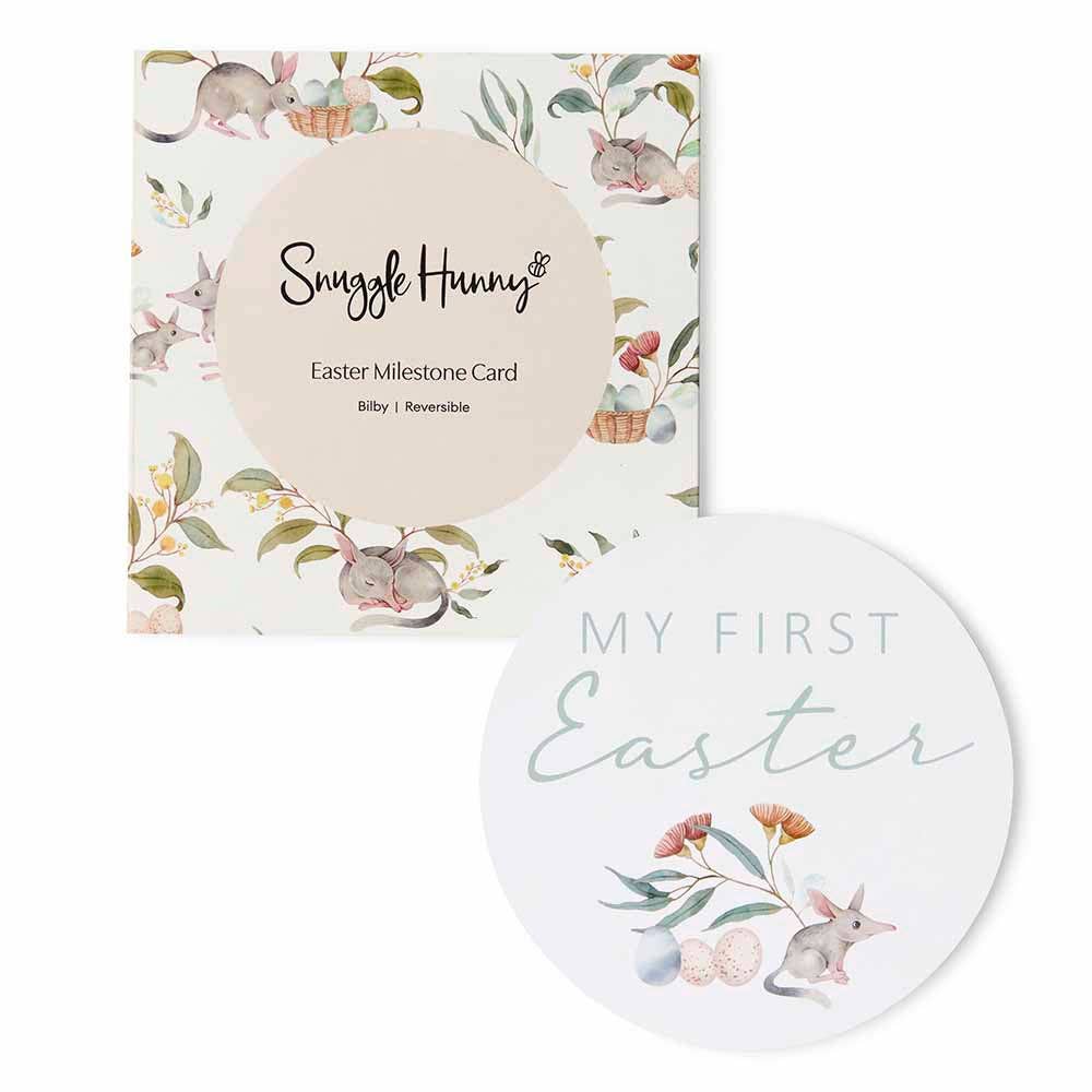 Snuggle Hunny - Easter Bilby Reversible Single Milestone Card