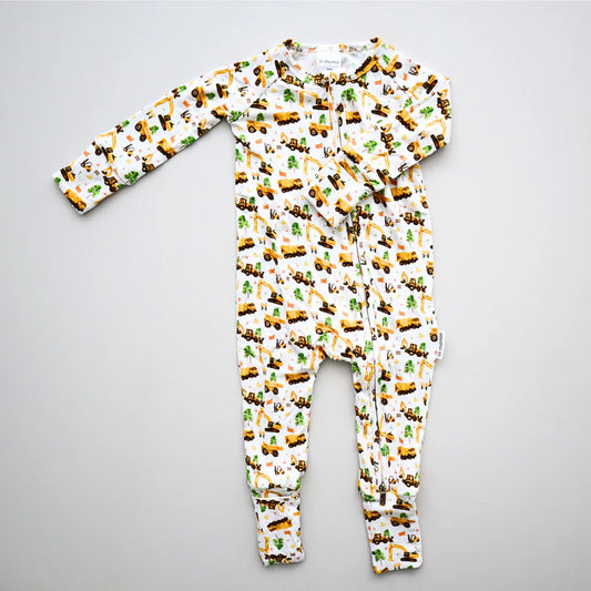 Lil Miimie Bamboo Zipper Onesie - Construction