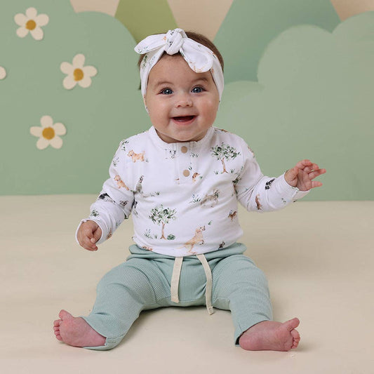 Snuggle Hunny - Dog Park Long Sleeve Organic Bodysuit