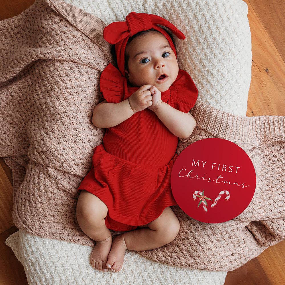 Snuggle Hunny - Red Short Sleeve Organic Dress