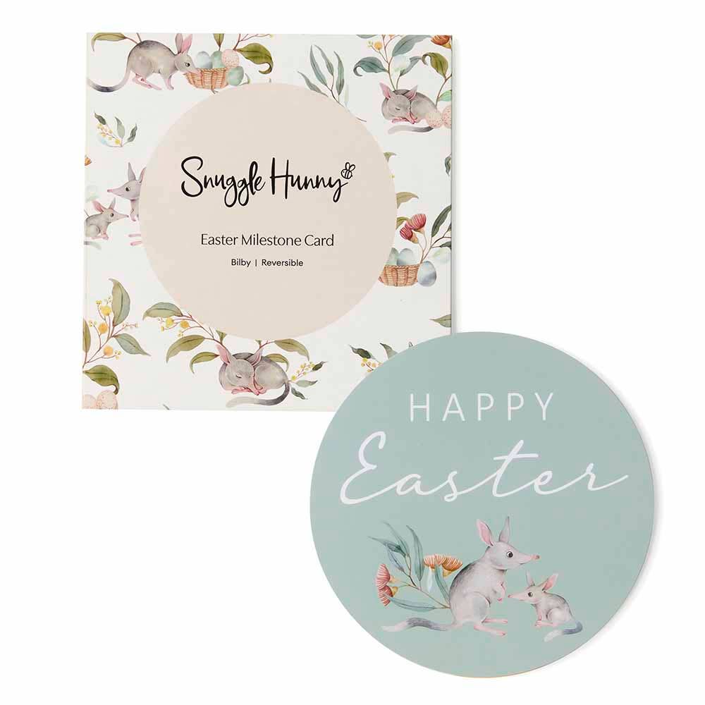 Snuggle Hunny - Easter Bilby Reversible Single Milestone Card