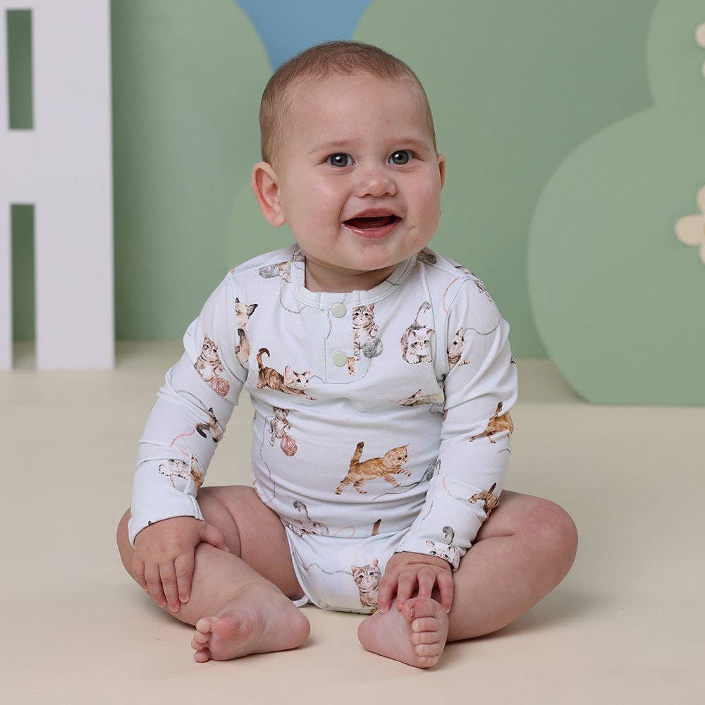 Snuggle Hunny - Kittens Long Sleeve Organic Bodysuit