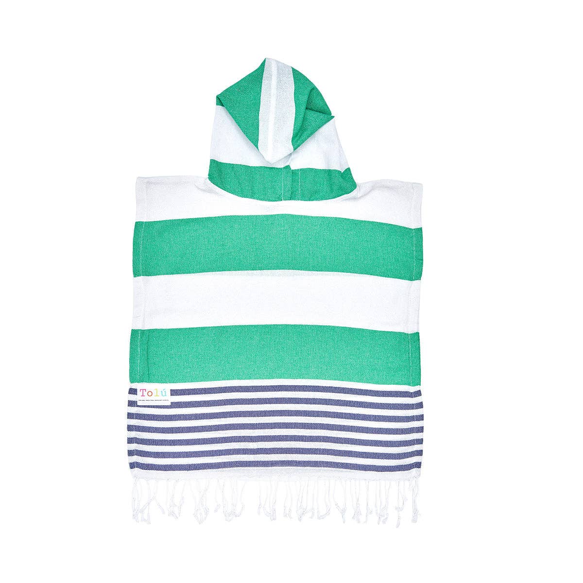 Tolu Australia - Green and Blue Kids Hooded Beach Towel