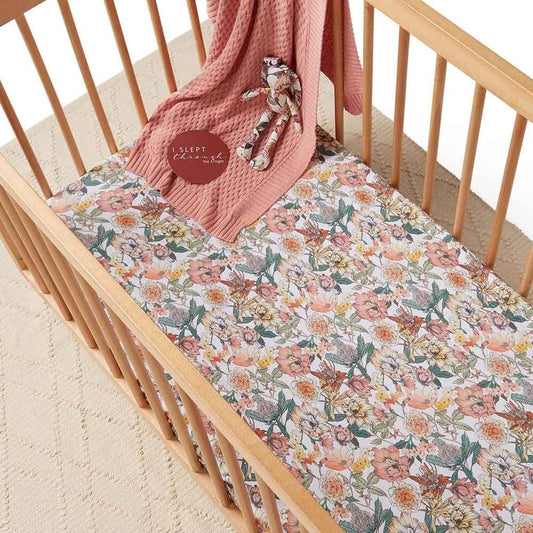 Snuggle Hunny - Australiana Fitted Cot Sheet