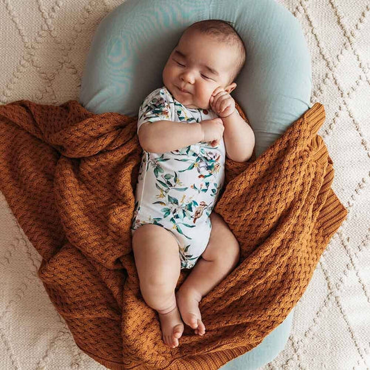 Snuggle Hunny - Eucalypt Short Sleeve Organic Bodysuit